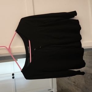 2 button open front sweater